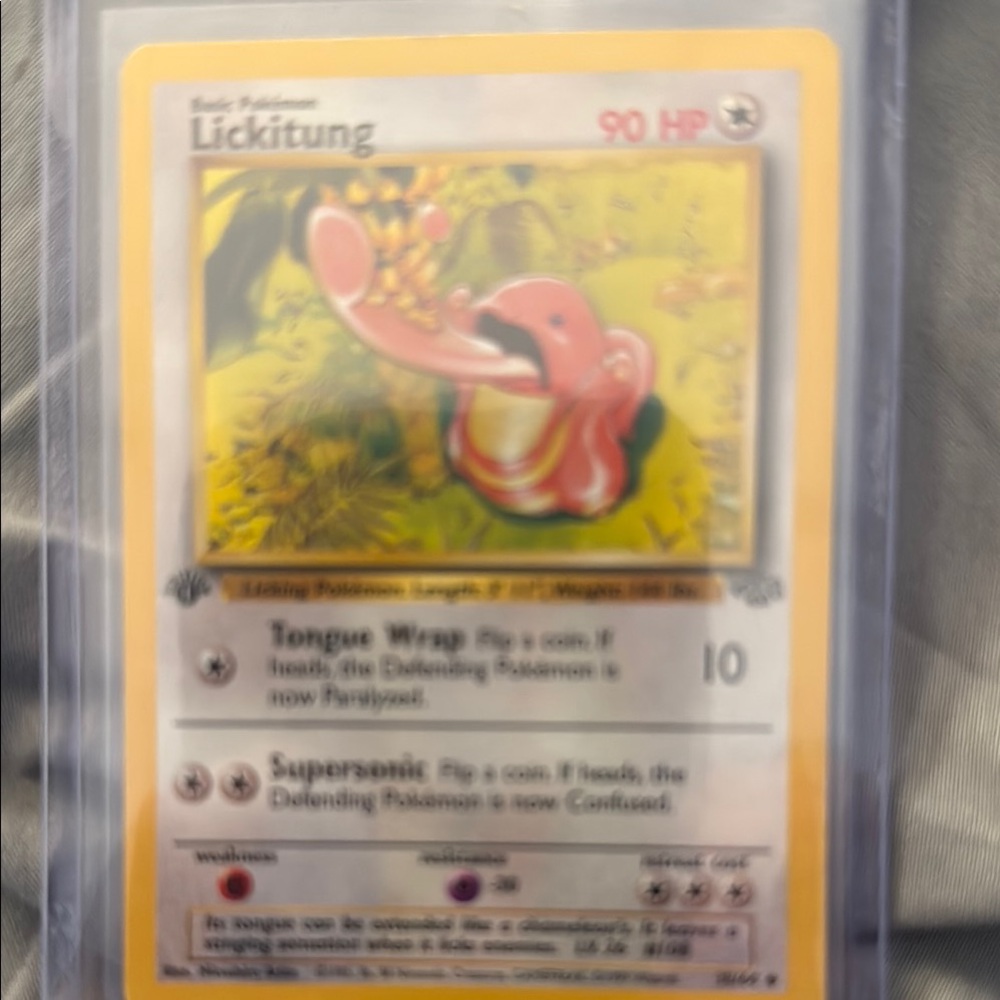 Pokemon Lickitung Trading Card - Pink and Yellow